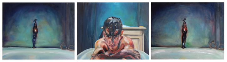 Triptychon, Junge in Badewanne