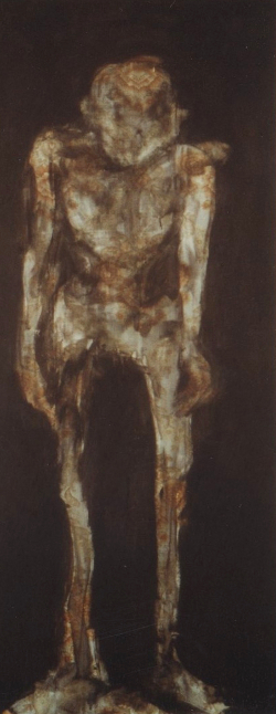 Figur mit schlaffen Oberkörper