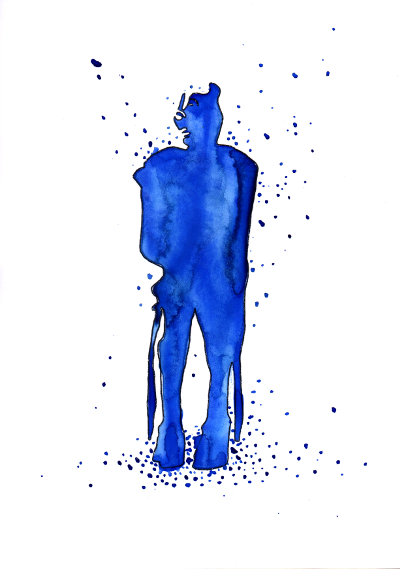 blaue Figur