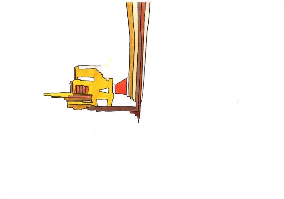 Stuhl auf einer Treppe