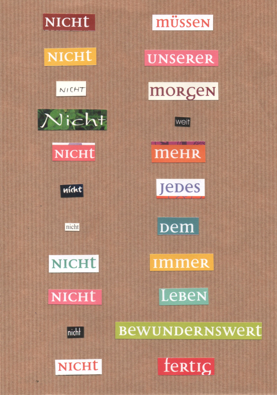 Lyrik als Collage