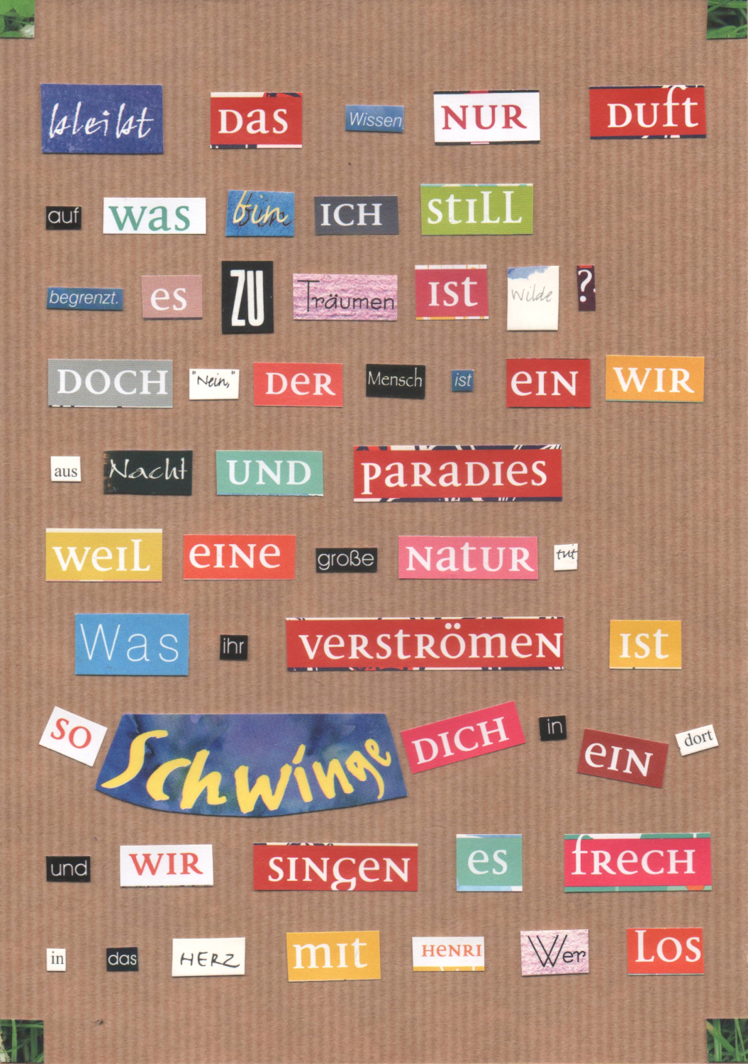 Lyrik als Collage