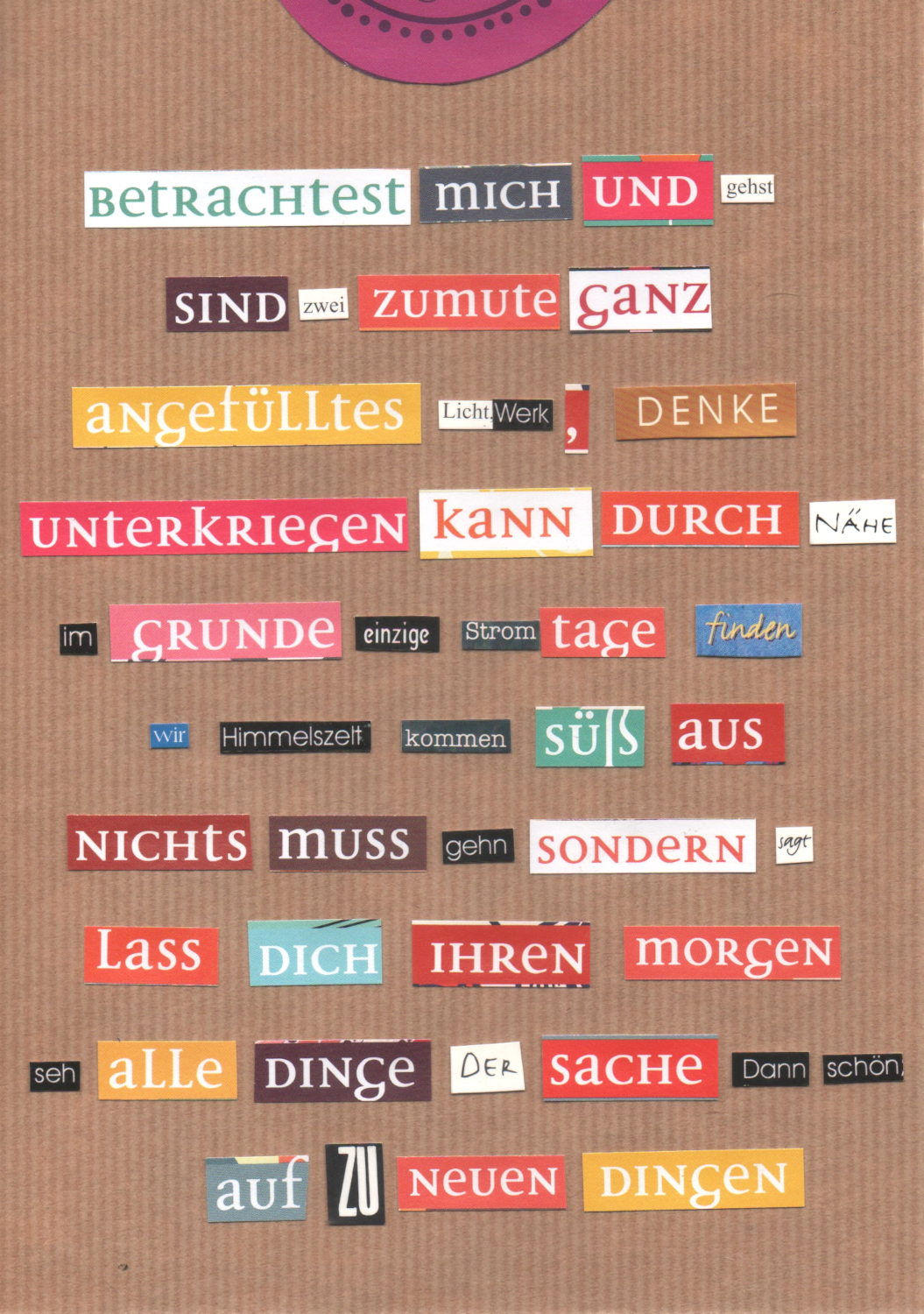 Lyrik als Collage