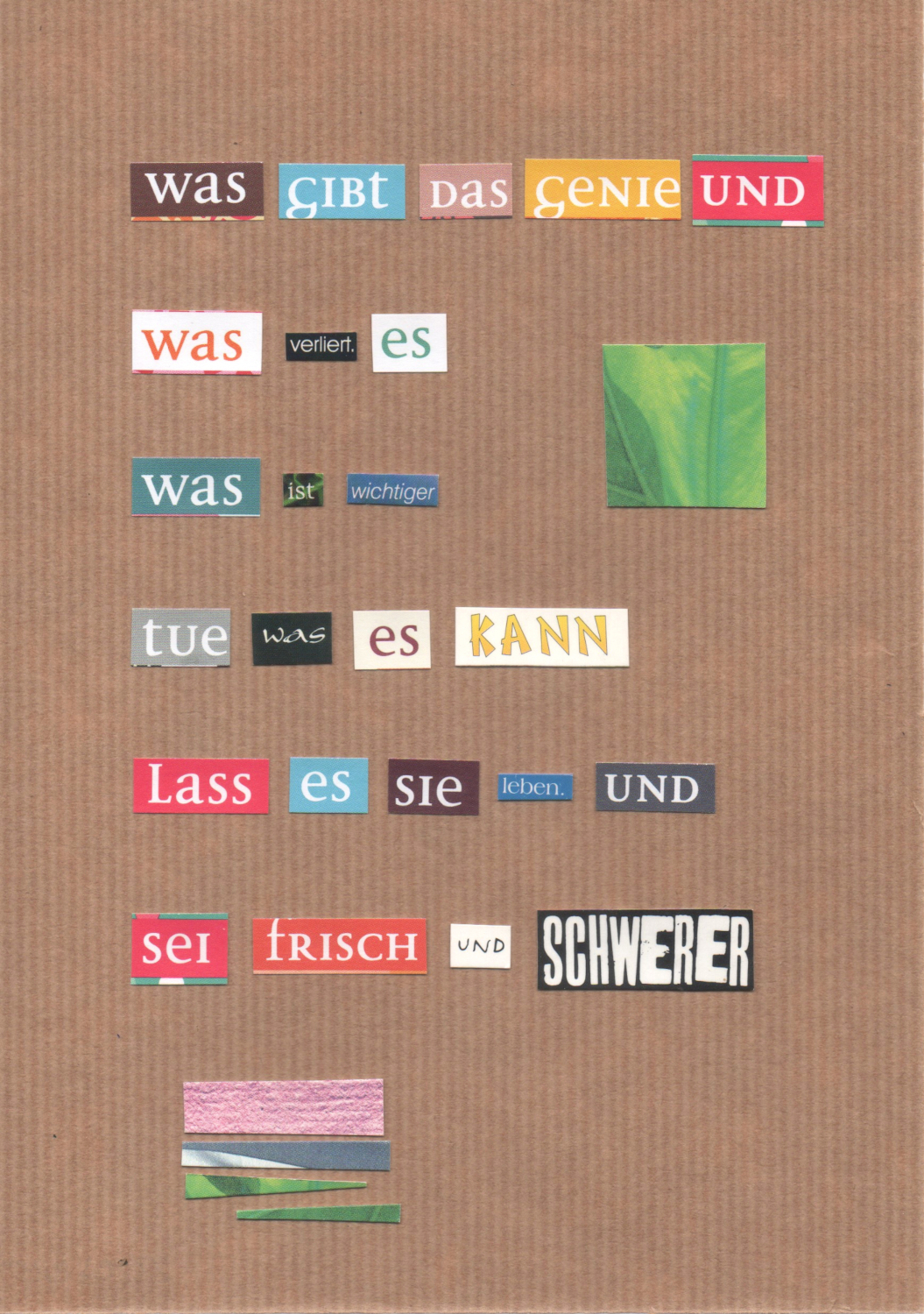 Lyrik als Collage